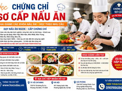  Học chứng chỉ sơ cấp nấu ăn