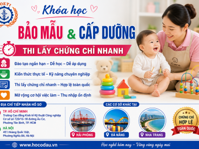 Khóa học Bảo mẫu & Cấp dưỡng | Thi lấy chứng chỉ nhanh